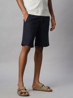 Men's Nav 100% Cotton Regular Fit Shorts Marine