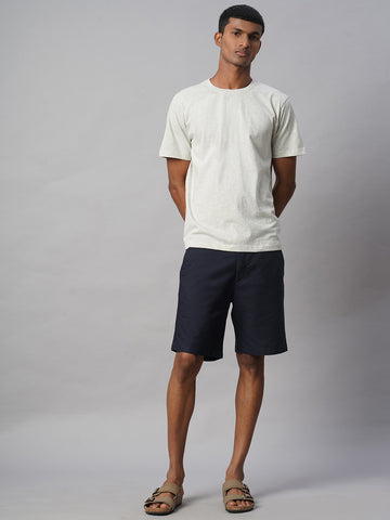 Men's Nav 100% Cotton Regular Fit Shorts Marine