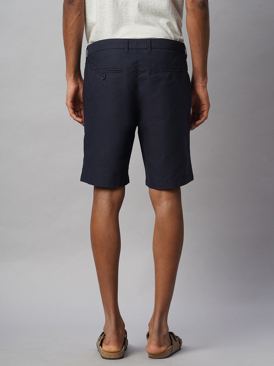 Men's Marine Nav 100% Cotton Regular Fit Shorts
