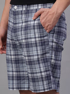 Men's Navy 100% Cotton Regular Fit Shorts