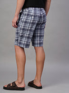 Men's Navy 100% Cotton Regular Fit Shorts