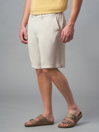 Men's Natural Linen Viscose Regular Fit Shorts