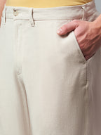 Men's Natural Linen Viscose Regular Fit Shorts