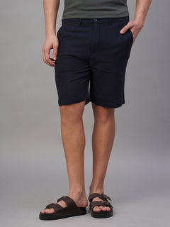 Men’s Cotton Linen Regular Fit Short Navy