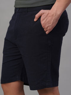 Men’s Cotton Linen Regular Fit Short Navy