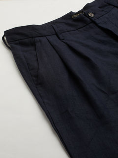 Men’s Cotton Linen Regular Fit Short Navy