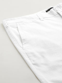 Men’s Cotton Linen Regular Fit Short White