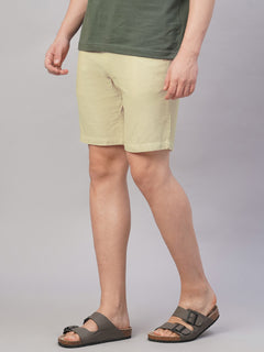 Men’s Cotton Regular Fit Solid Short Natural