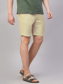 Men’s Cotton Regular Fit Solid Short Natural