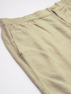 Men’s Cotton Regular Fit Solid Short Natural
