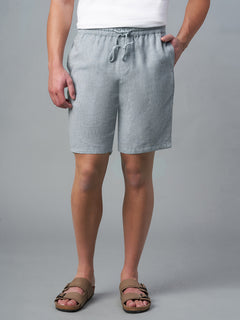 Men’s Cotton Linen Regular Fit Short Grey