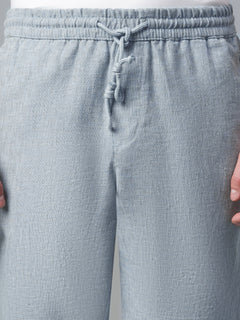 Men’s Cotton Linen Regular Fit Short Grey