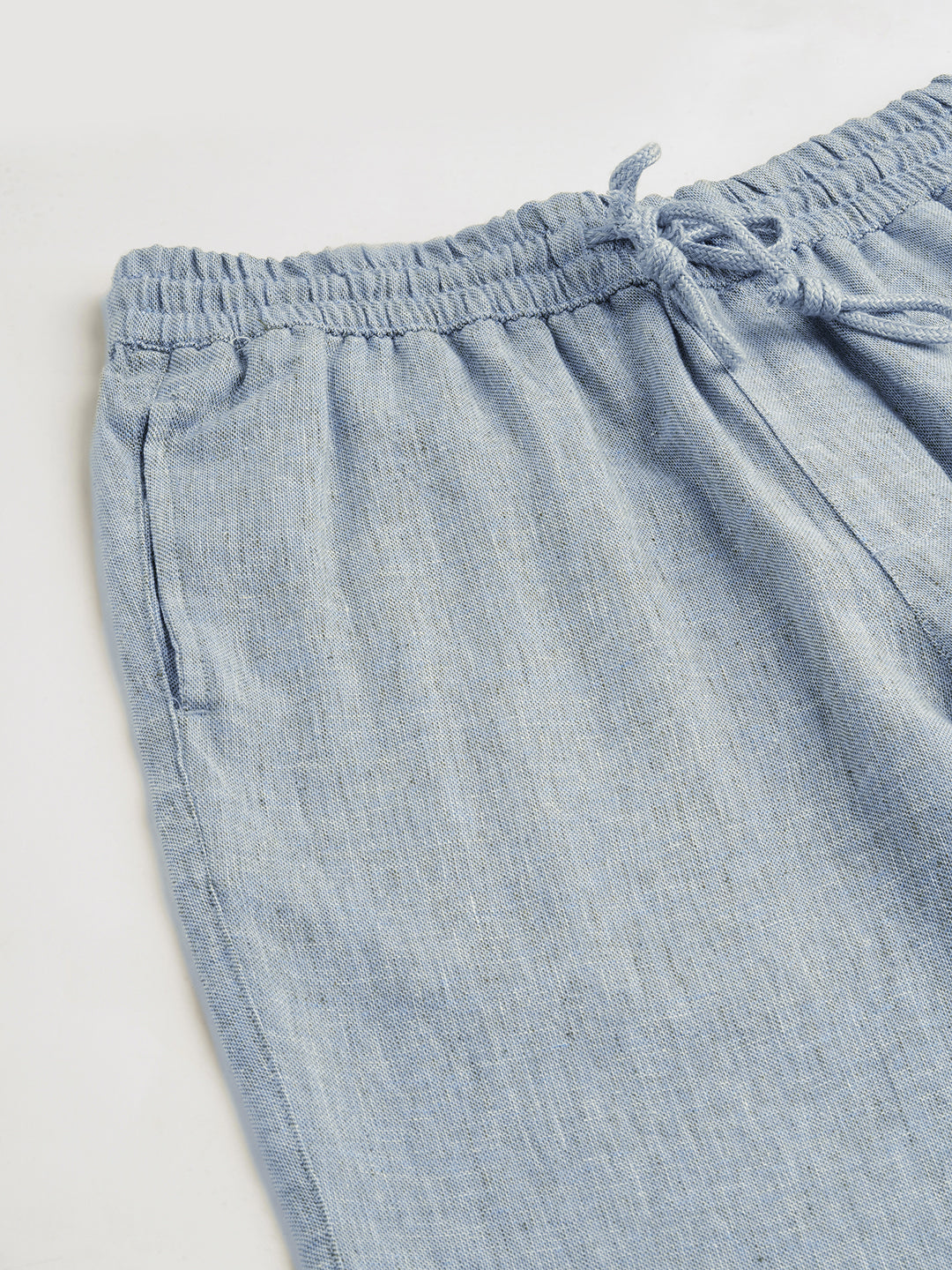 Men's Grey Cotton Linen Regular Fit Shorts