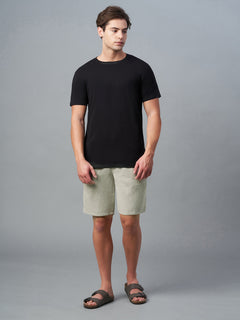 Men’s Cotton Linen Regular Fit Short Lt Brown