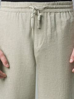 Men’s Cotton Linen Regular Fit Short Lt Brown
