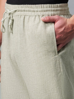 Men’s Cotton Linen Regular Fit Short Lt Brown