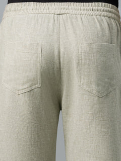 Men’s Cotton Linen Regular Fit Short Lt Brown