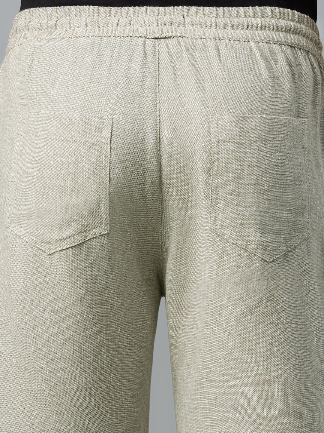 Men's Lt Brown Cotton Linen Regular Fit Shorts