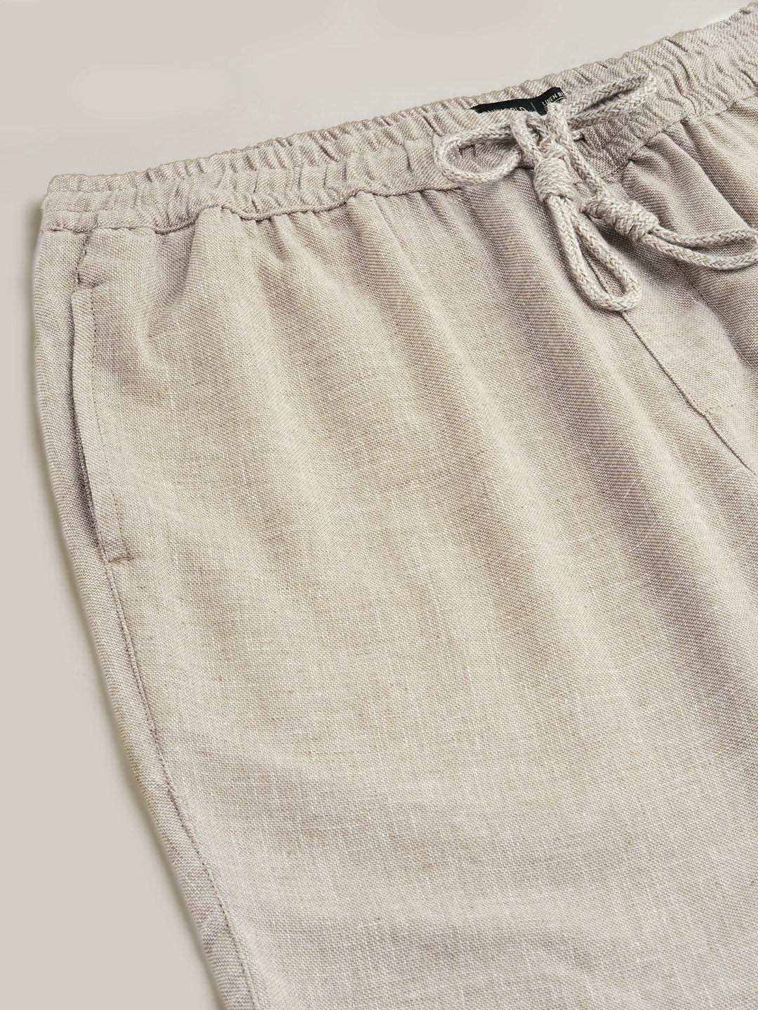 Men's Natural Cotton Linen Regular Fit Shorts