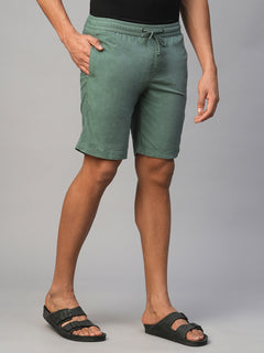 Men’s Cotton Regular Fit Back Pocket Short Green