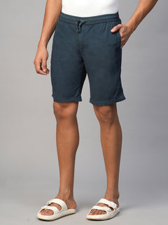 Men’s Cotton Regular Fit Solid Short Navy
