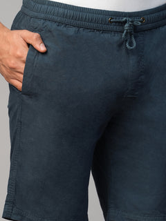 Men’s Cotton Regular Fit Solid Short Navy