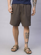 Men's Brown Organic Cotton Regular Fit Shorts