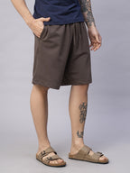 Men's Brown Organic Cotton Regular Fit Shorts