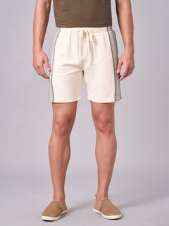 Men’s Cotton Regular Fit Striped Short Natural