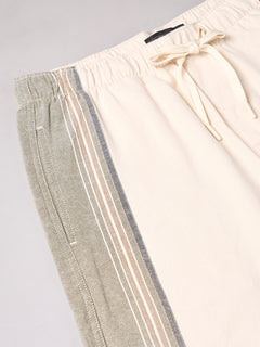 Men’s Cotton Regular Fit Striped Short Natural