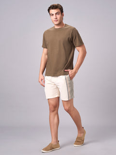 Men’s Cotton Regular Fit Striped Short Natural