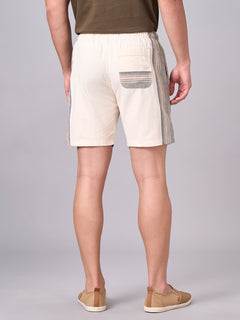 Men’s Cotton Regular Fit Striped Short Natural
