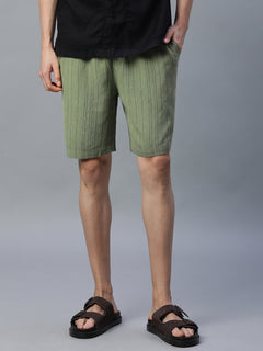 Men’s Linen Viscose Regular Fit Short Green