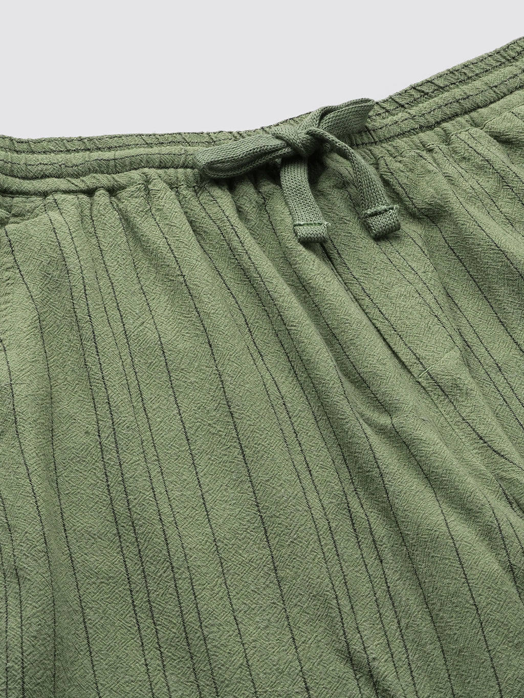 Men's Green Linen Viscose Regular Fit Shorts