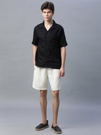 Men's Linen Viscose Tailored Shorts Natural