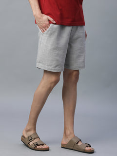 Men’s Cotton Regular Fit Drawstring Short Grey