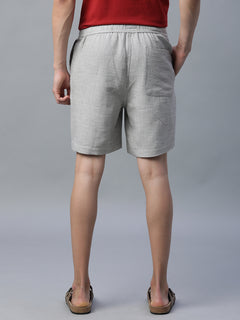 Men’s Cotton Regular Fit Drawstring Short Grey
