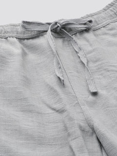 Men’s Cotton Regular Fit Drawstring Short Grey