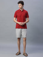 Men's 100% Cotton Drawstring Shorts Grey