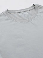 Men's Grey 100% Cotton Regular Fit Tshirt