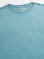 Men's 100% Cotton Crew Neck T Shirt Blue