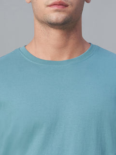 Men’s Cotton Regular Fit Crew Neck T-Shirt Blue