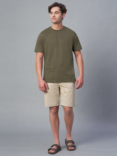 Men’s Cotton Regular Fit Crew Neck T-Shirt Brown