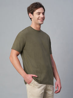 Men’s Cotton Regular Fit Crew Neck T-Shirt Brown