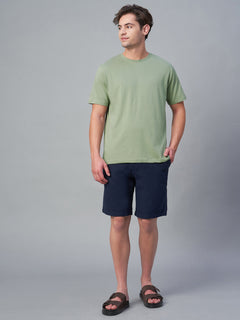 Men’s Cotton Regular Fit Plain Crew Neck T-Shirt Green