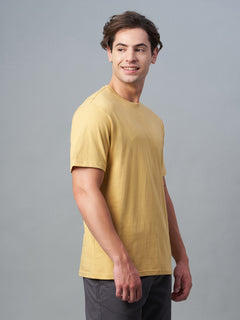 Men’s Cotton Regular Fit T-Shirt Mustard