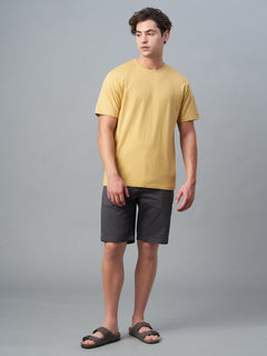 Men’s Cotton Regular Fit T-Shirt Mustard