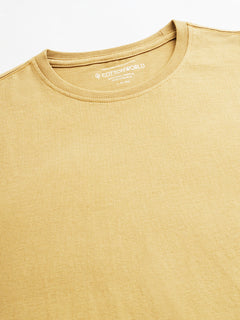 Men’s Cotton Regular Fit T-Shirt Mustard