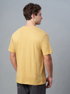 Men’s Cotton Regular Fit T-Shirt Mustard