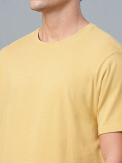 Men’s Cotton Regular Fit T-Shirt Mustard